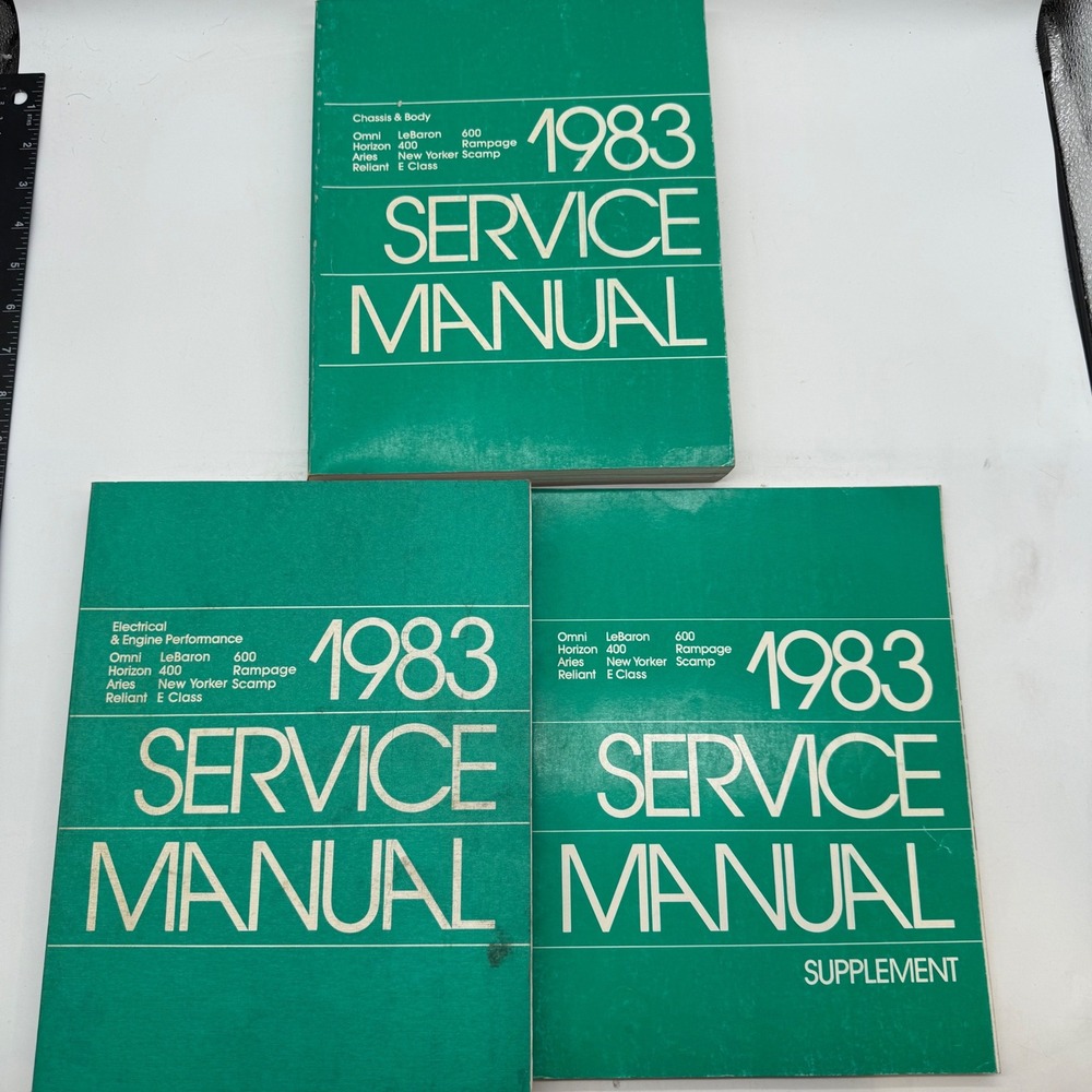 1983 Chrysler Service Manual Set Chassis Body Electrical Engine Supplement 3 Vol